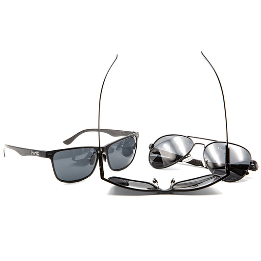 FLYTE carbon fibre and magnesium alloy sunglasses showing thin temples